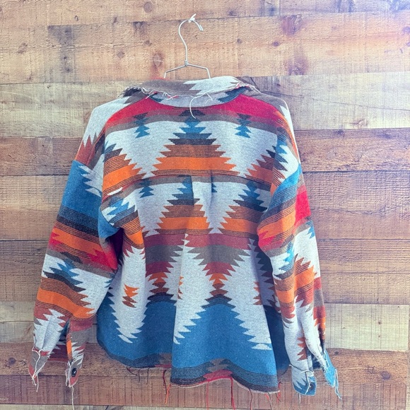 NWT LA MIEL La Miel Eldora Aztec Shacket for Women in Rust - Picture 3 of 11